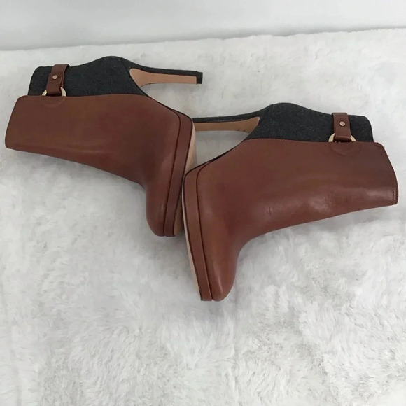 Antonio Milani Women’s Knight Lee Leather & Wool Heeled Ankle Boot Size 7.5 - Picture 6 of 11